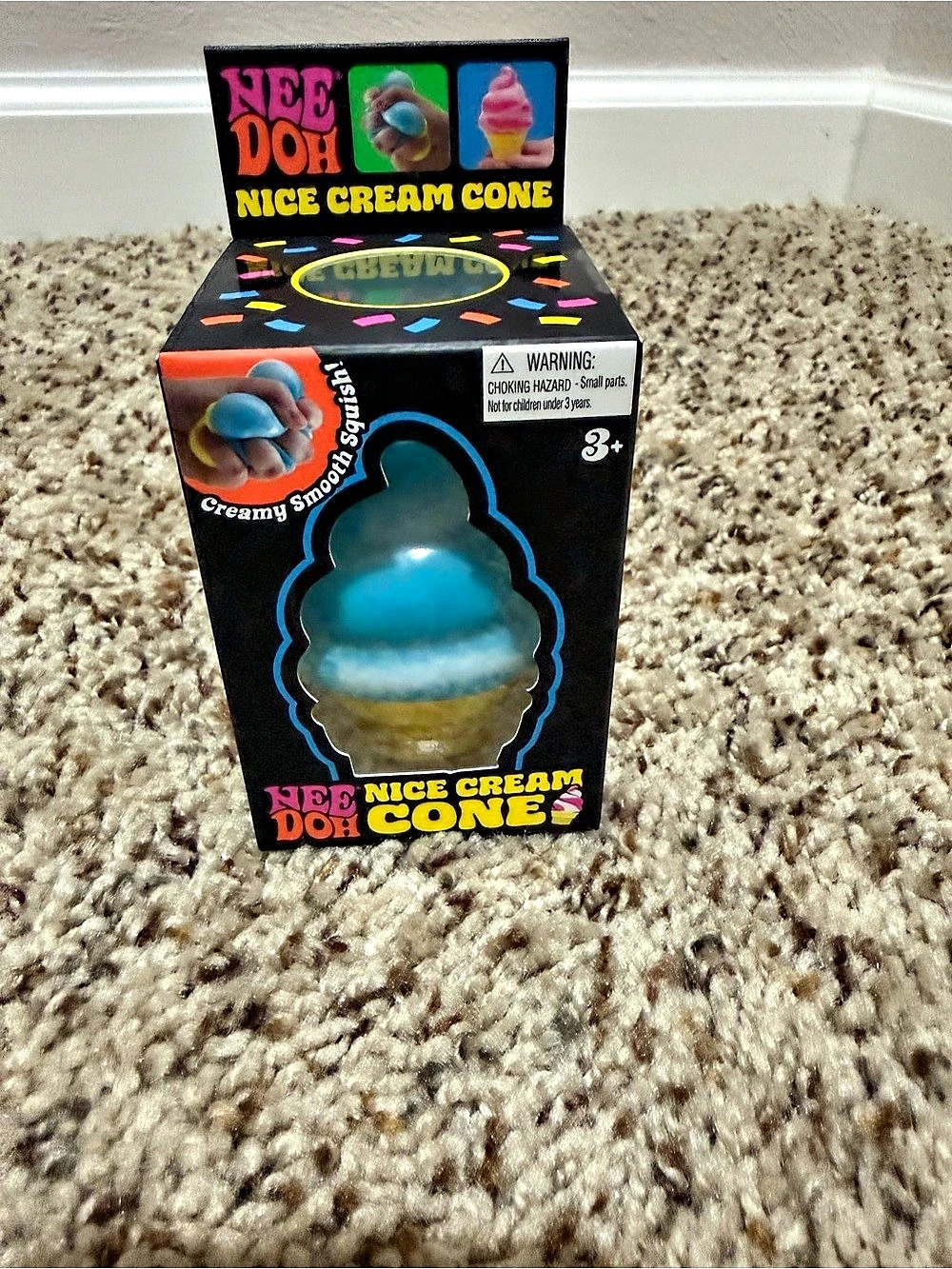 Nee Doh Nice Cream Cone Toy in Blue brand new
